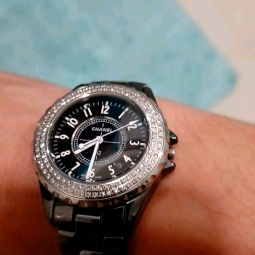 Chanel diamond bezele J12